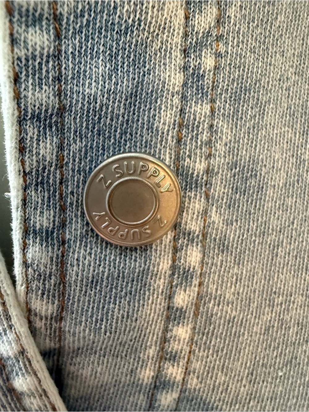 Z Supply All Day Denim Jacket Washed Indigo Size Small Oversized Shacket - Picture 3 of 13
